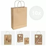 Idena 90052 - Sacchetti di carta, sacchetti artigianali, per decorare e regalare, sacchetti regalo, confezioni regalo