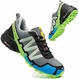 Scarpe Trail Running Uomo Impermeabile Scarpe Trekking Uomo Corsa Scarpe da Ginnastica Leggero Tennis Sportiva Outdoor Fitness Running Sneakers Grigio Verde 39
