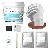 INK LAB Kit Calco Mani Coppia Kit Gesso per Stampi Mani 3D Comprende Accessori e Istruzioni Kit Stampo Mani Gesso per Coppia Famiglie Matrimonio Amici Adulti Bambini