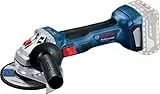 Bosch Professional 18V Sistema Smerigliatrice Angolare a Batteria GWS 18V-7 (diametro disco 125 mm, cuffia di prot., impug. suppl., flangia e dado di serraggio, cartone)