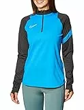 Nike Dri-Fit Academy PRO, Maglia A Manica Lunga con Zip Donna, Foto Blu/Antracite/Foto Blu/Bianco, XS