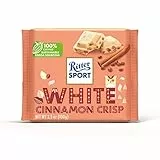 Ritter Sport Bianco Tavoletta di Cioccolato Bianco con Granella alla Cannella e Riso Soffiato, 100g