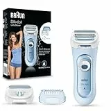 Braun Silk-épil LS5-160 Rasoio Elettrico Donna, Senza Fili, Trimmer & Esfoliante, Delicato sulla Pelle, Accessori Inclusi, Idea Regalo, Blu/Bianco