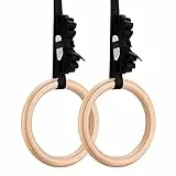 Yimidear multifunzione alta qualita anelli ginnastica in legno con fibbie cinghie