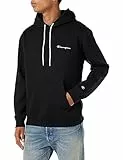Champion Legacy American Classics - Script Logo Powerblend Fleece Felpa con Cappuccio, Nero, L Uomo FW23