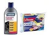 Vileda Set Pulizia per Piani ad Induzione e Vetroceramica, nuncas Vetroceramica & Induzione detergente Delicato Ceran Spugna per Piani ad Induzione e Vetroceramica Confezione da 2 Pezzi