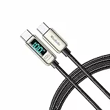 mcdodo Cavo Usb Type-c,100W 5A Display Wattaggio Ricarica Rapida USB C to USB C (1.2m,argento)