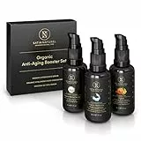 Satin Naturel | Set Siero Viso - Acido ialuronico Viso + Siero Vitamina C + Retinolo | Regalo Donna + Uomo per Anniversario Matrimonio | Crema per Skincare