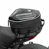 ROCKBROS Borsa Posteriore per Sella Moto, Impermeabile, Zaino Rigido per Casco, Espandibile Design, Grande Capacità 20-35L, Copertura Antipioggia in Regalo