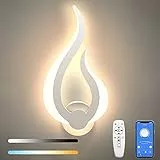 Lightess Applique da Parete Interno Moderno Lampada da Parete Dimmerabili Intelligenti Luce 2.4G Controllo dell'applicazione e Telecomando Illuminazione Luminosità Regolabile LED per Soggiorno, Scala