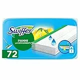 Swiffer Lavapavimenti Wet, 72 Panni Umidi, Limone, Pulizia Igienica Profonda, Rimuove Sporco e Batteri, per Tutti i Tipi di Pavimenti, Maxi Formato, Panni con 36% di Fibre Naturali