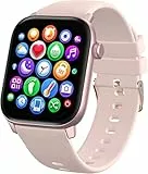 RIVERSONG Orologio Intelligente Uomo Donna con Schermo Full Touch da 1,69', Fitness Tracker Impermeabile IP68 con Cardiofrequenzimetro e Monitor del Sonno, Smartwatch per Android iOS, Rosa
