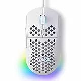 TMKB M1SE Mouse Gaming,12800 DPI Mouse RGB Ergonomico con 6 Pulsanti Programmabili,Ultra Leggero per PC,Laptop-Bianco