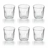 Guzzini - Gocce, Set 6 Bicchieri in Vetro Everyday, 250 ml, Trasparente