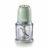 Ariete Tritatutto Vintage 438, Tritaverdure e Tritaghiaccio Elettrico con 2 Velocità, 4 Lame in Acciaio Inox, Piedini Antiscivolo, 600 ml, 400W, Verde