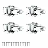 Chiusura a Leva, TIANLIN 4 Pezzi Molla Chiusura a Leva in Acciaio Inossidabile, Fermaglio a Molla Leva in Acciaio Inox, Resistente e Durevole per Armadi, Cassetti, Guardaroba