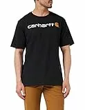 Carhartt T-shirt Logo-Graphic a manica corta, Relaxed Fit, T-shirt utility da lavoro Uomo, Nero, L