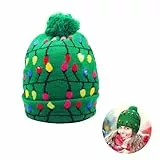Fengyang Cappello Natalizio, Cappello Natale Lavorato a Maglia Elastico, Cappellino Natale Unisex, Berretti Natalizi, Cappello Babbo Natale per Feste e Decorazioni (B)