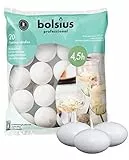 Bolsius Candele galleggianti Decorative, Cera, Bianco, 4.5cm w X 3cm h, 20 unità