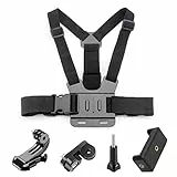 Supporto per telefono sul petto, supporto regolabile per Gopro, supporto per cintura di imbracatura, supporto universale per telefono cellulare con clip sul petto per videocamera d'azione o foto