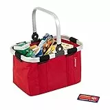 Theo Klein 9619 reisenthel - Cestino della spesa 'carrybag mini' I Cestino con scatole per il negozio I Giocattolo per bambini dai 3 anni in su