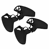 Cover in Silicone Antiscivolo per One Elite Series 2, Custodia Protettiva Morbida con Impugnature per i Pollici e Cappucci Analogici, Nera (BLACK)