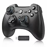 EasySMX Controller PC, Controller Wireless PC, Doppia Vibrazione Feedback ed Alta Sensibilità, Connessione Stabile, Joystick per PC 2.4G Supporta PS3, Steam Deck, Telefono Android, Tablet, PC,TV Box