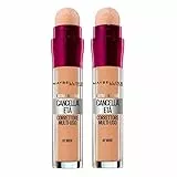 Maybelline New York Correttore Liquido Il Cancella Età, con Bacche di Goji e Haloxyl, Copre Occhiaie e Piccole Rughe, 02 Nude, Confezione da 2