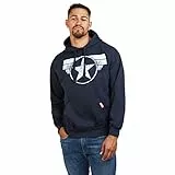 Marvel Captain America-cap Logo Cappuccio, Blu (Navy Navy), Large Uomo