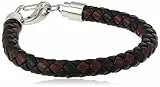 Tommy Hilfiger Jewelry Braccialetto in pelle da uomo Nero e marrone - 2790047