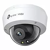 TP-Link VIGI C230 - Telecamera di sicurezza intelligente con obiettivo da 4 mm, telecamera di rete a cupola da 3 MP HD a colori | microfono integrato | IK10 antivandalo | impermeabile IP67 | H.265+ |