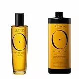 Revlon Professional Orofluido OLIO DI ARGAN ELIXIR CAPELLI+SHAMPOO, Trattamento Nutriente con Olio di Argan Vegano, 100ml + Shampoo Idratante e Lisciante, per la Lucentezza dei Capelli, 1000ml