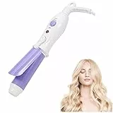 Arricciacapelli, mini bigodino in ceramica mini piastra ricci, Raddrizzatore per Capelli Riscaldante Mini per Capelli Portatile Brrnoo, Bigodino per Capelli 2 in 1 Lady(viola)