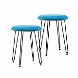 Marchio Amazon - Movian Romade Thin - Set da 2 sgabelli, colore blu lago