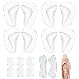 Supporto Arco in Gel Ortopediche Solette, 4 Paia Solette supporto per arco plantare, Supporto per Arco in Gel, Plantare Piede Piatto, Solette Plantari in Silicone, Per Piedi Piatti e Fascite Plantare