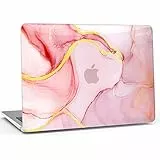 B BELK Compatibile con Custodia MacBook Air 13 pollici 2022, Custodia MacBook Air 2020 2019 2018 A2337 M1 A2179 A1932 Touch ID, Custodia Rigida in Plastica per Laptop, Marmo Rosa