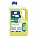 Sanitec, Igienic Floor, Detergente Universale Sgrassante Concentrato con Azione Igienizzante, Profumato ai Fiori d'Arancio, Attivo su Qualsiasi Tipo di Sporco, Made in Italy, 5 L