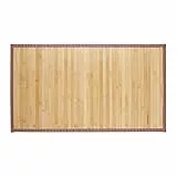 Relaxdays Naturale Tappeto in bambù, Resistente all’umidità, Antiscivolo, Bordi in Tessuto, Bagno, Varie Misure, Legno, 45 x 6,8 x 6,8 cm