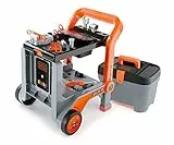 Smoby- Black & Decker Carrello Trio, 7600360202, + 3 Anni, 19 Accessori, 3 in 1