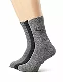 PUMA Regular Crew Calze Sportive, Grigio, 43/46 (Pacco da 3) Unisex-Adulto