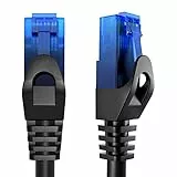KabelDirekt – 20 m – Cavo Ethernet, patch e di rete (connettori RJ45, per la massima velocità di trasmissione della fibra ottica, ideale per reti Gigabit/LAN, router/modem, switch, blu/nero)