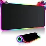 Tappetino Mouse Gaming RGB Gioco XXL per Gamers PC Extra Grande 800 * 300mm*40mm Mousepad Antiscivolo Impermeabile per Computer e Laptop - 14 Modalità Luce