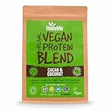 BodyMe Bio Miscela Di Proteine Vegane Bio In Polvere | Crudo Cacao Cocco | 1kg | Senza Zucchero Carbo Basso | Senza Glutine | 21g Vegan Protein Complete | 3 Proteine Vegetali | Amminoacidi Essenziali