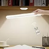 Hapfish Lampada da Scrivania Senza Fili 2000mAh, Lampada da Tavolo LED Magnetica con Telecomando, Controllo Touch e Dimmerabile, Luce Scrivania Ricaricabile USB per Lettura, Studio, Lavorare, Cucina