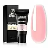 ROSALIND Rosado Uñas de Gel, 60ml Poly Nail Extension Gel Acrílicas Esmaltes de Uñas de Gel para Extensión de Uñas para Principiantes y Profesionales, Honey Peach