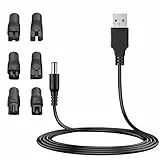 MEROM 5V USB Universale Cavo Rasoio Caricatore Alimentatore per 15V HQ8505 Philips Norelco 3000 5000 7000 9000 Caricabatteria and 12V Braun Serie 9 5 7 3 1 Meridian Manscaped Caricabatterie