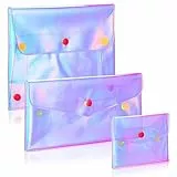 WLLHYF 3 trousse per il trucco olografica, borsa trasparente per il trucco iridescente, borsa da toilette impermeabile, borsa da viaggio con ologramma, portamonete, borsa per cosmetici da donna,