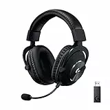 Logitech G PRO X Wireless Cuffie da gioco, Con microfono Lightspeed, Blue VO! CE Mic Filter Tech, driver PRO-G 50mm, DTS suono surround X 2.0, Nero