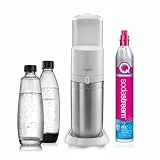 Sodastream Gasatore Duo Per Trasformare L’Acqua In Acqua Frizzante, bianco, ‎29 x 25.6 x 44.4 cm; 6.4 Kg 1 bottiglia in plastica e 1 una bottiglia in vetro e un cilindro Co2 Cqc incluso