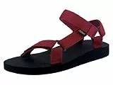 riemot Sandali Sportivi Estivi Basse Donna e Uomo,Comode Scarpe da Trekking,Sport e Mare,Arrampicata,Sandali con Cinturino alla,Rosso da Donna 37 EU